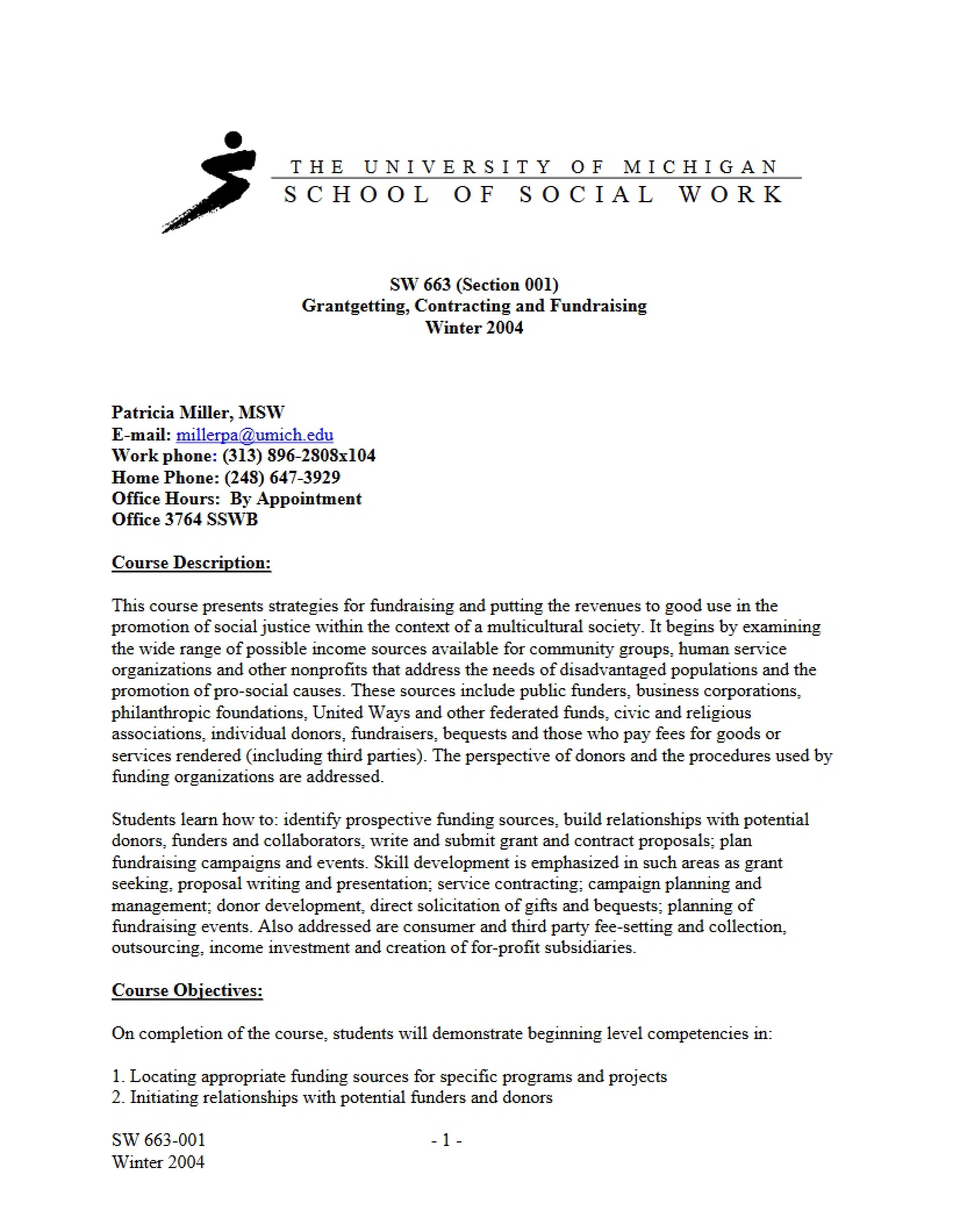 Grant and Contract Syllabus