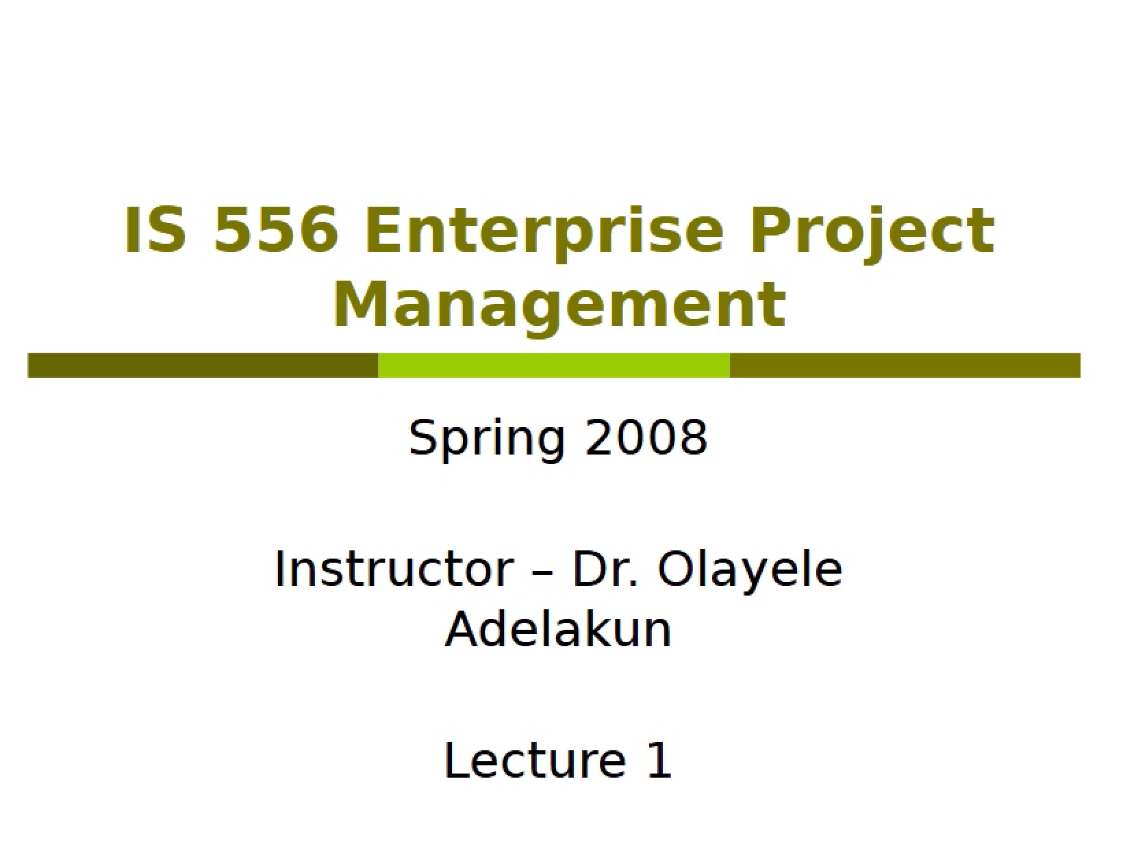 Notes Enterprise Project Management