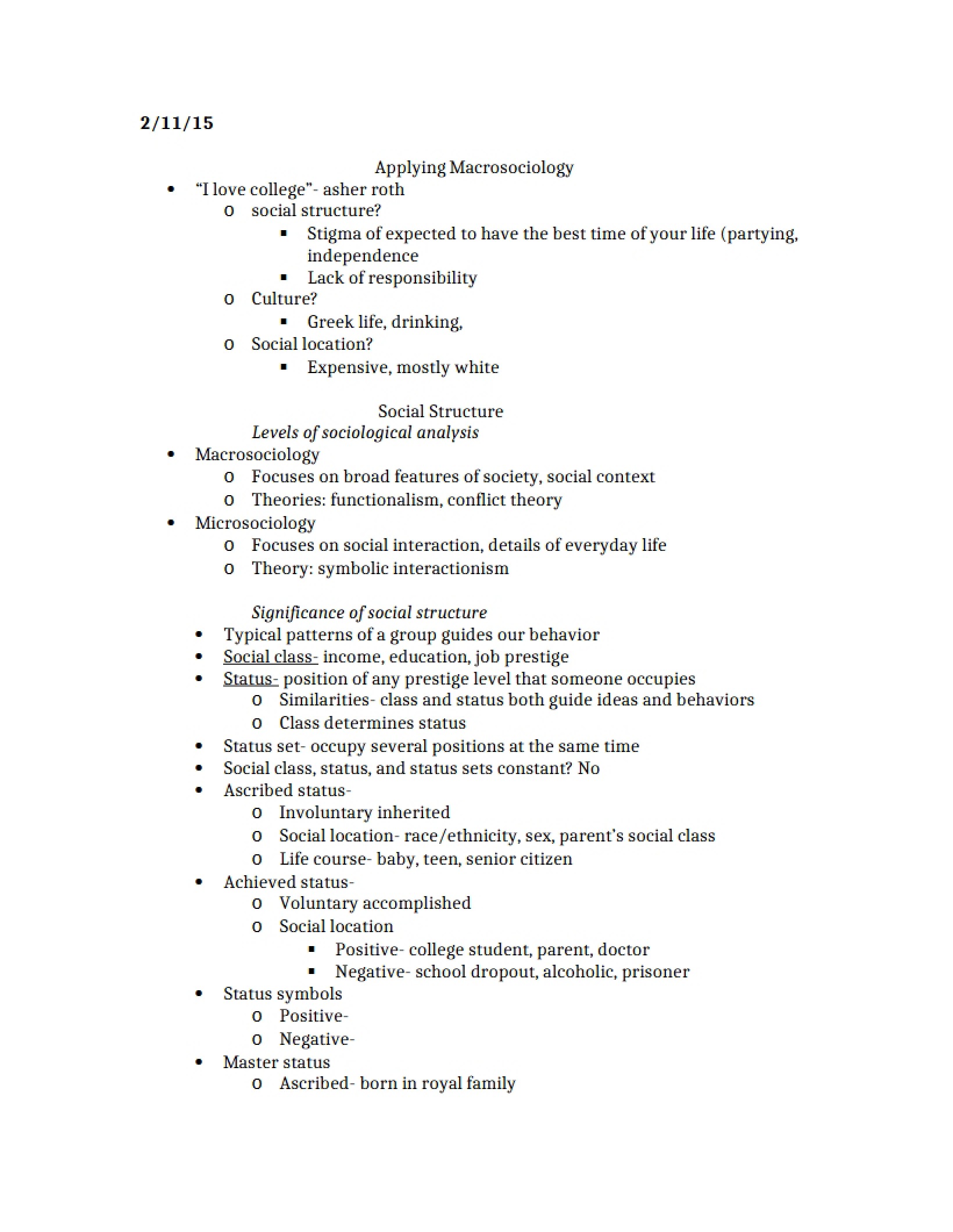 Comprehensive Notes for Second Test