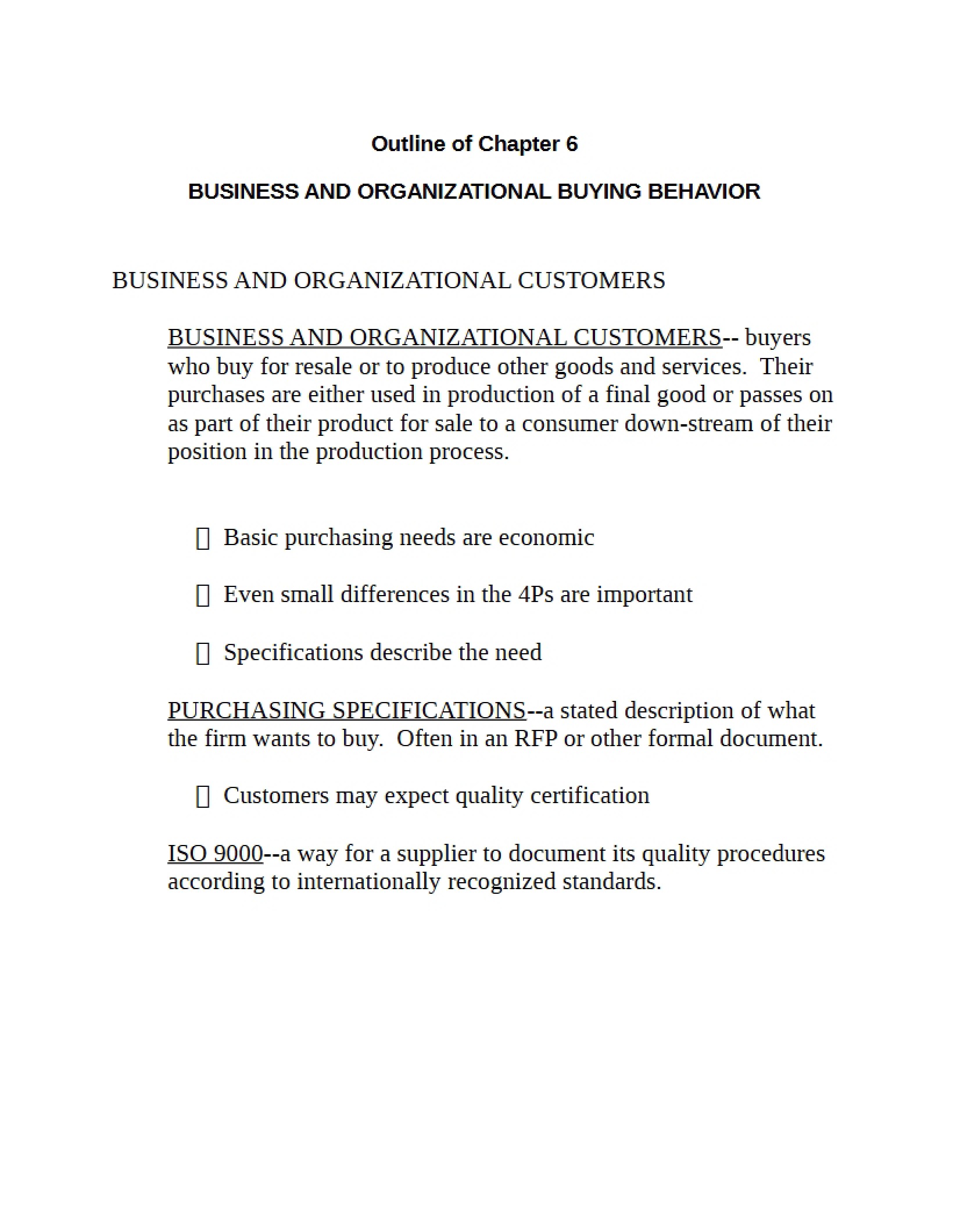 Organizational and Business Buying Behavior