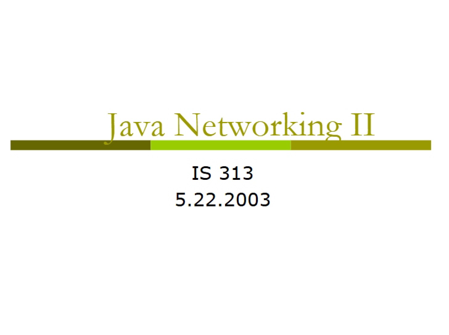 Networking in Java (Part 2)