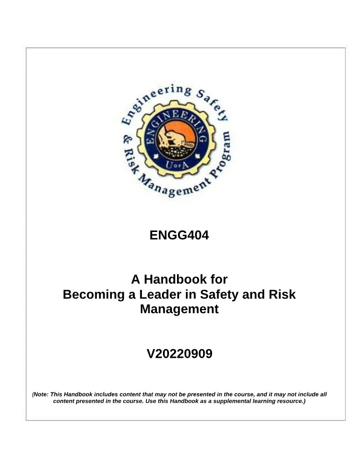 Safety and Risk Management Leadership Handbook