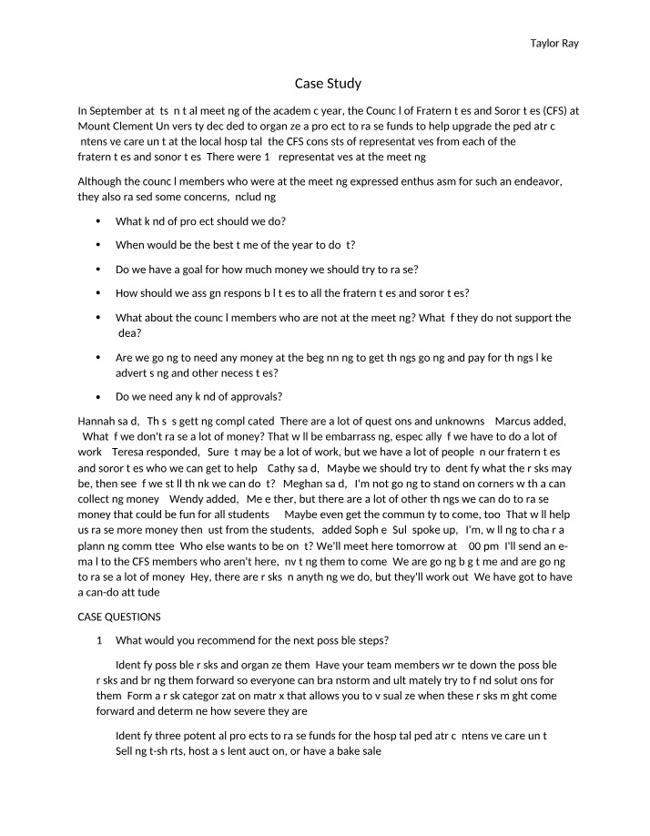Week 8 Case Study