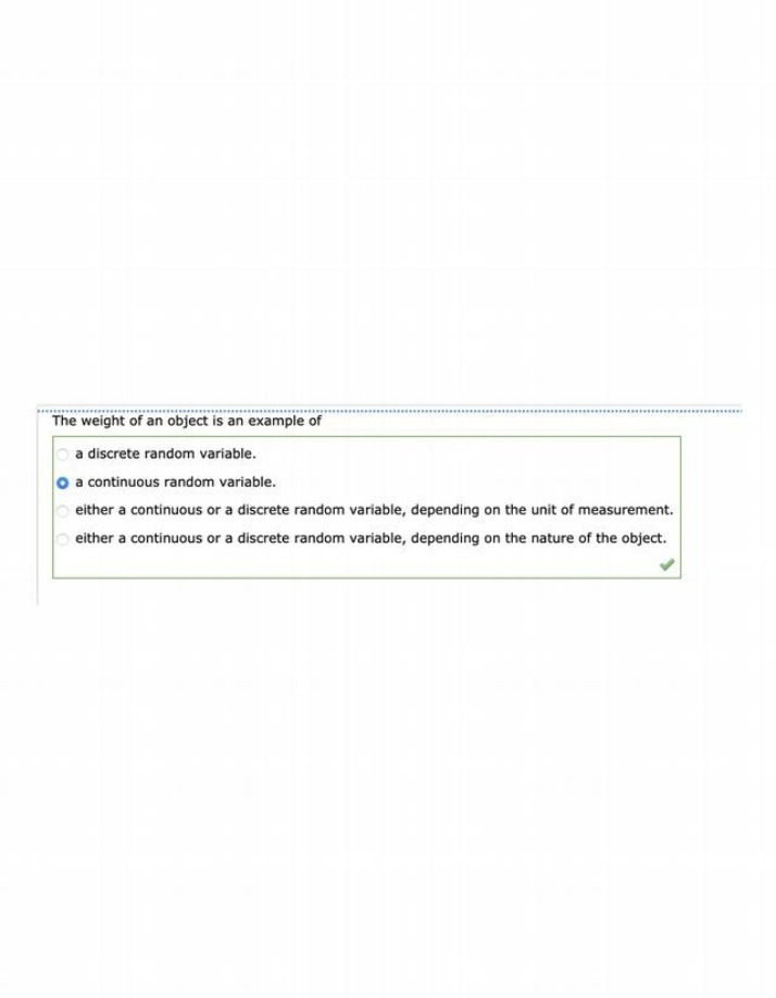 Discrete and Continuous Weight of Objects