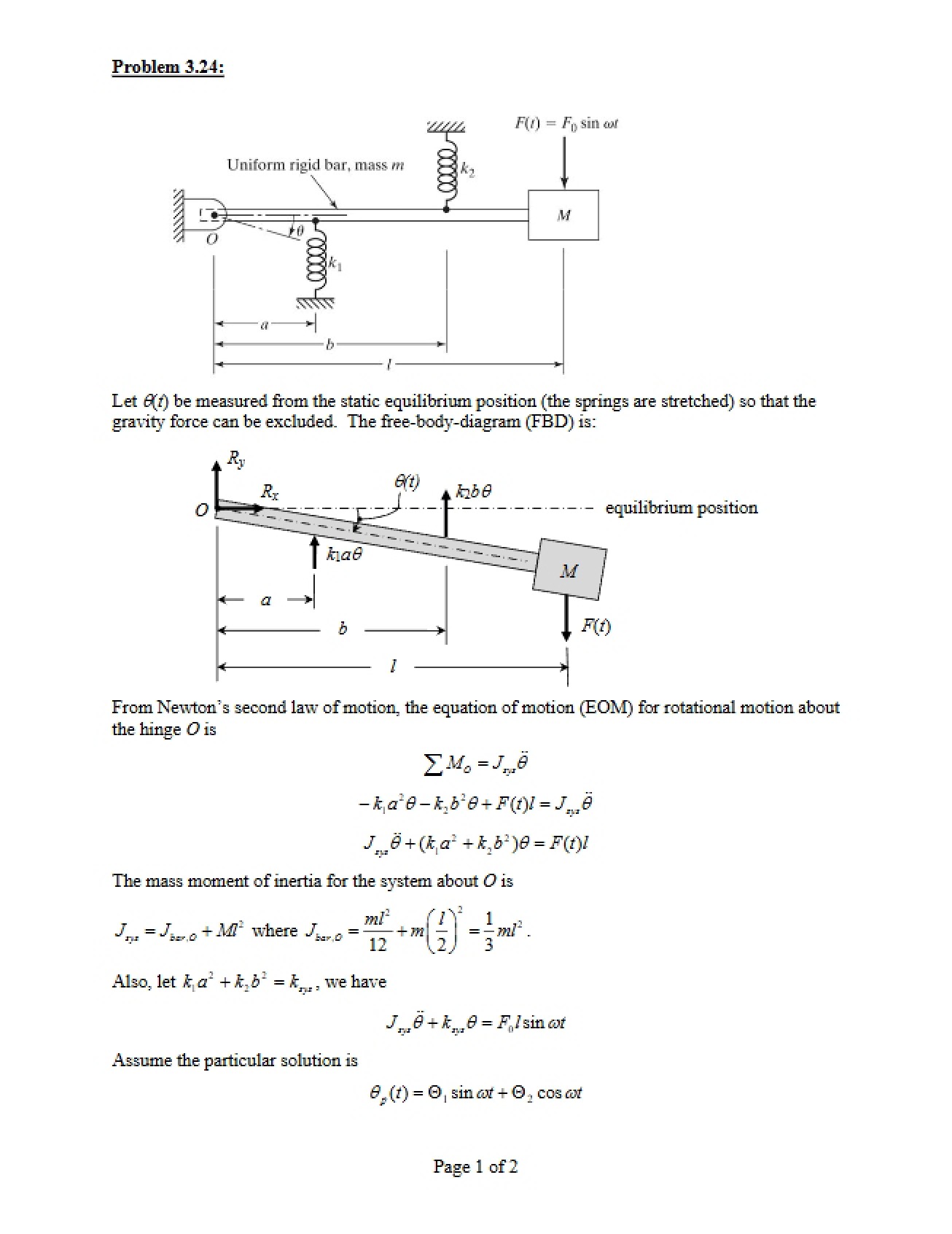 Solution Problem 3-24
