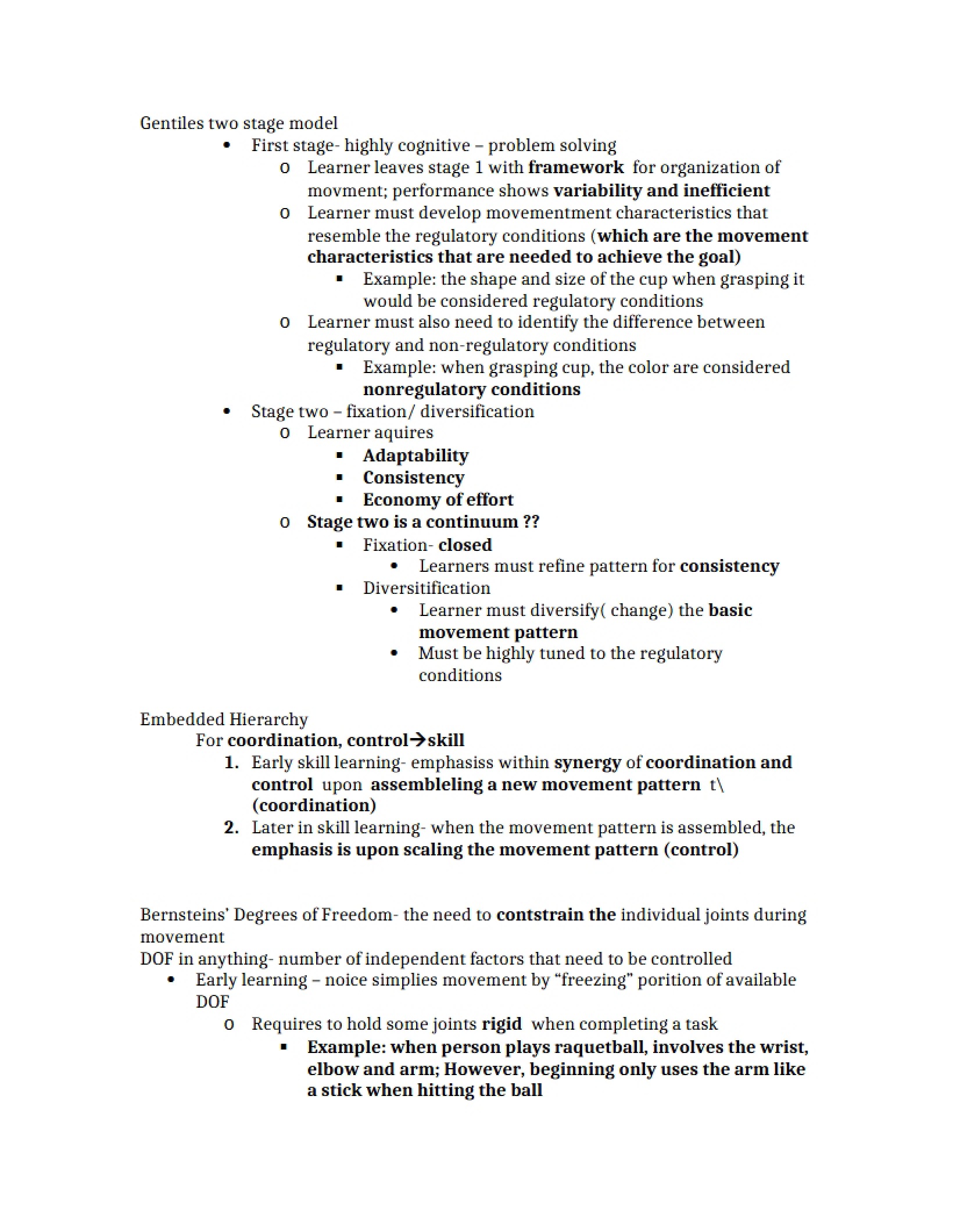 Gentile's Taxonomy