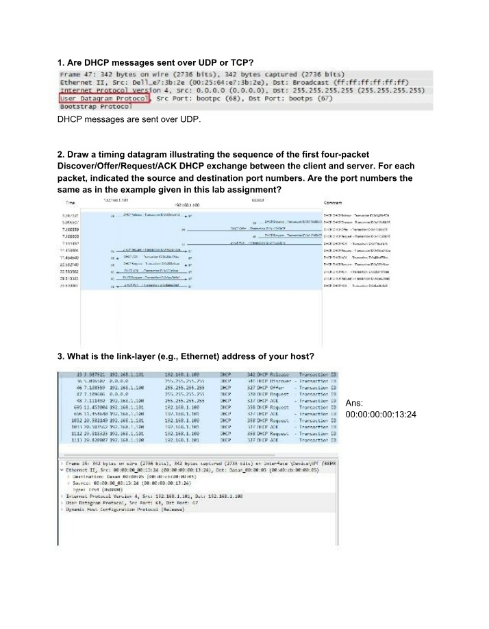 DHCP Messages - Differentiating UDP vs TCP