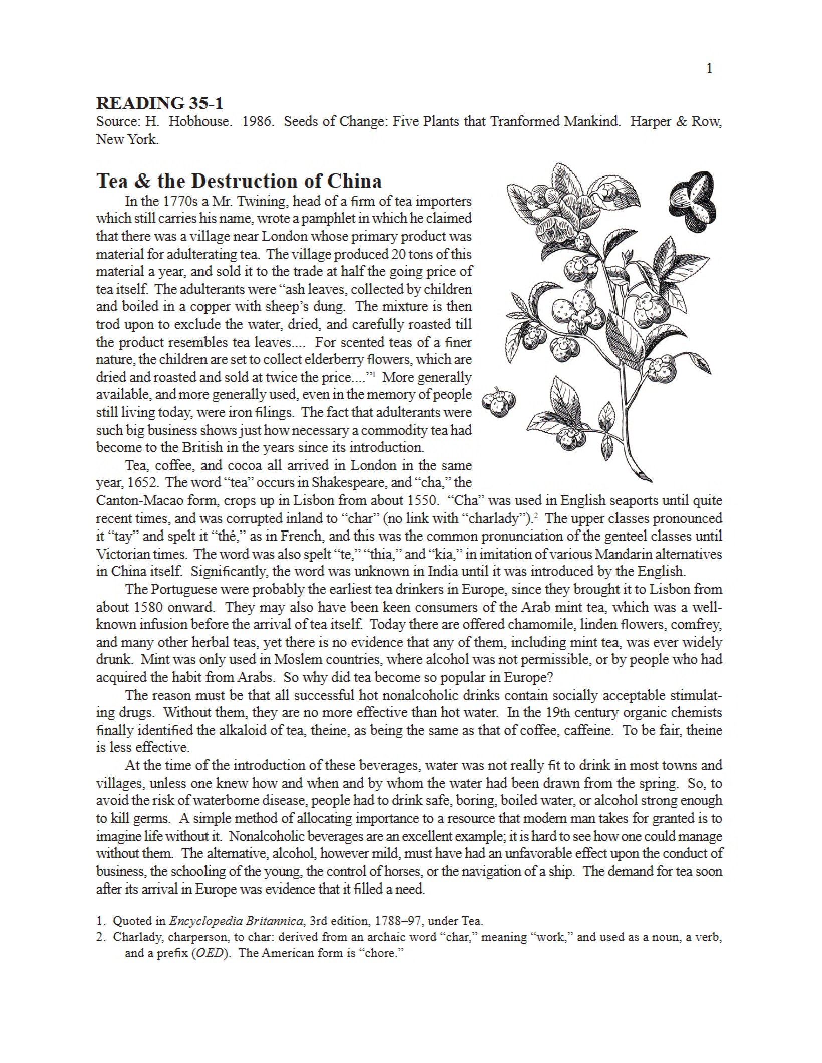 Destruction of China and Tea