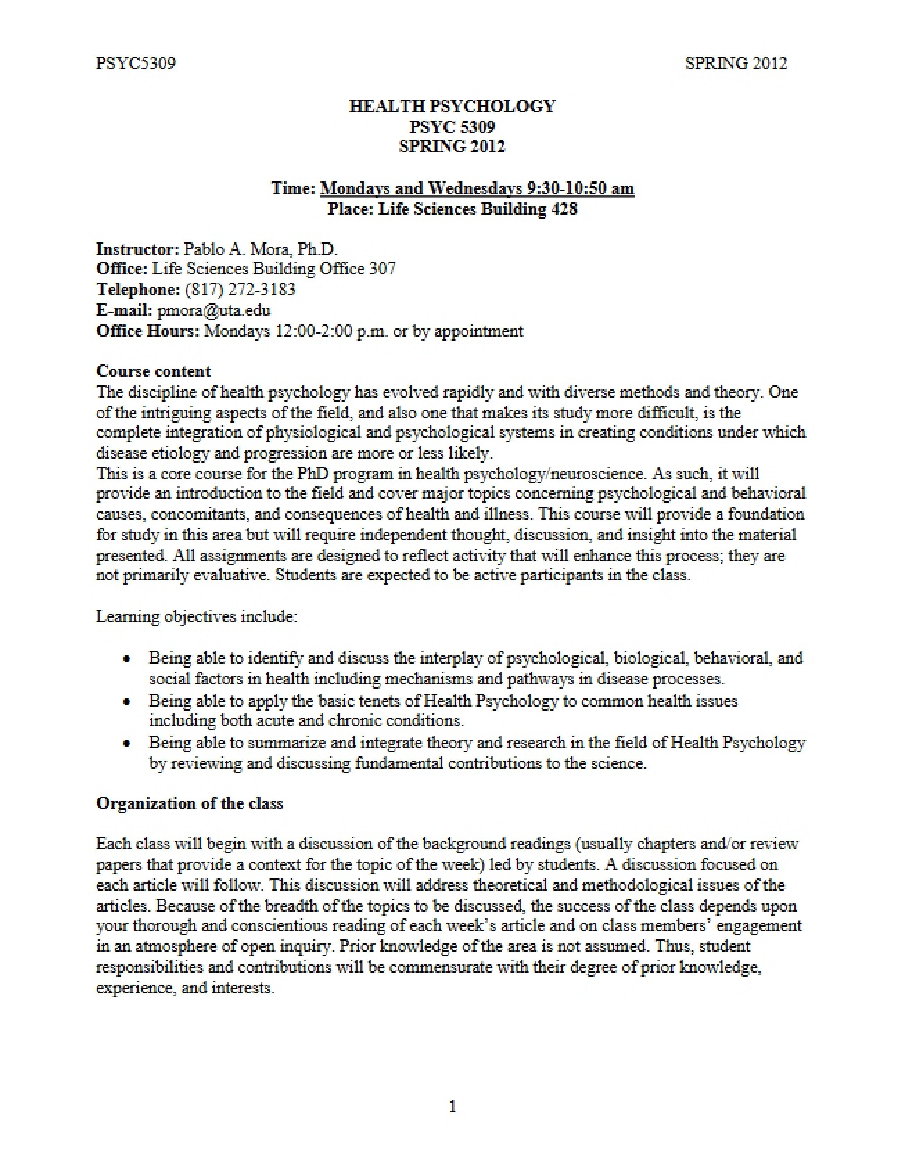 Class Information