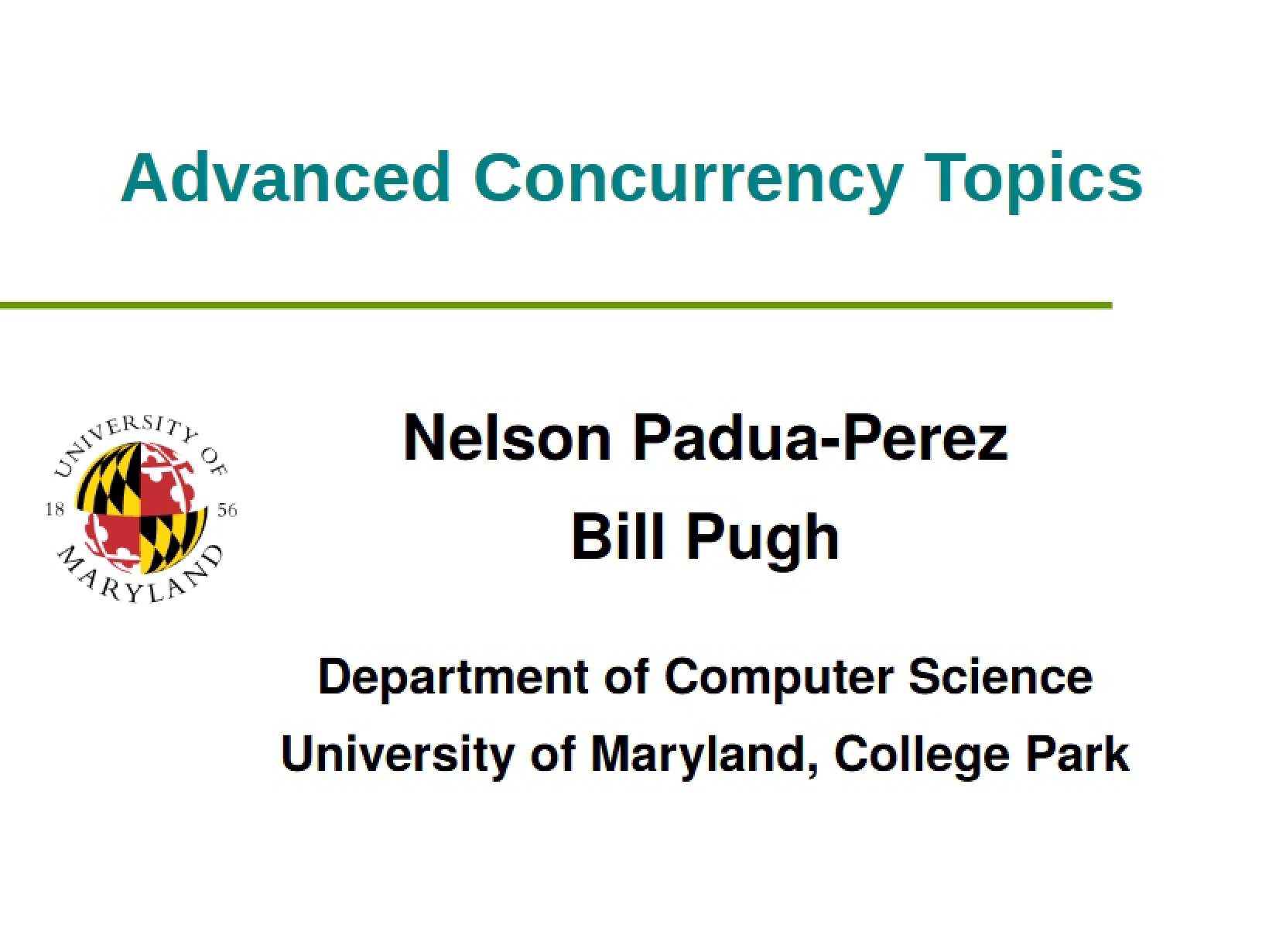Concurrency Topics Advanced