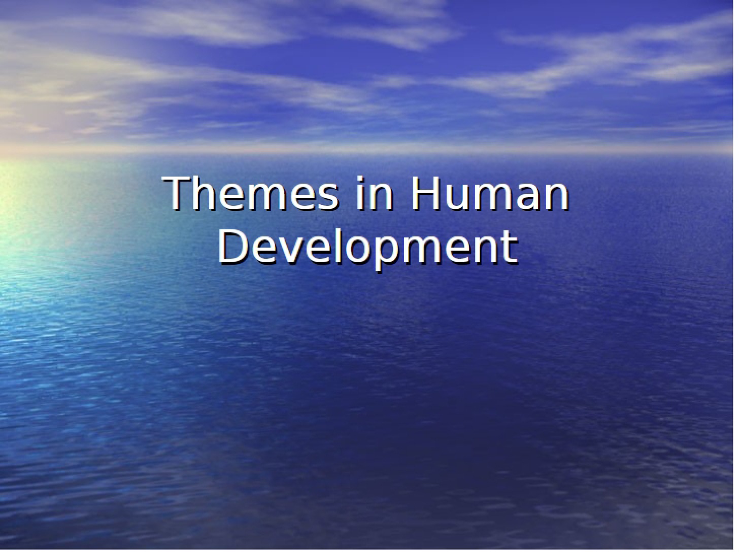 Human Development Themes