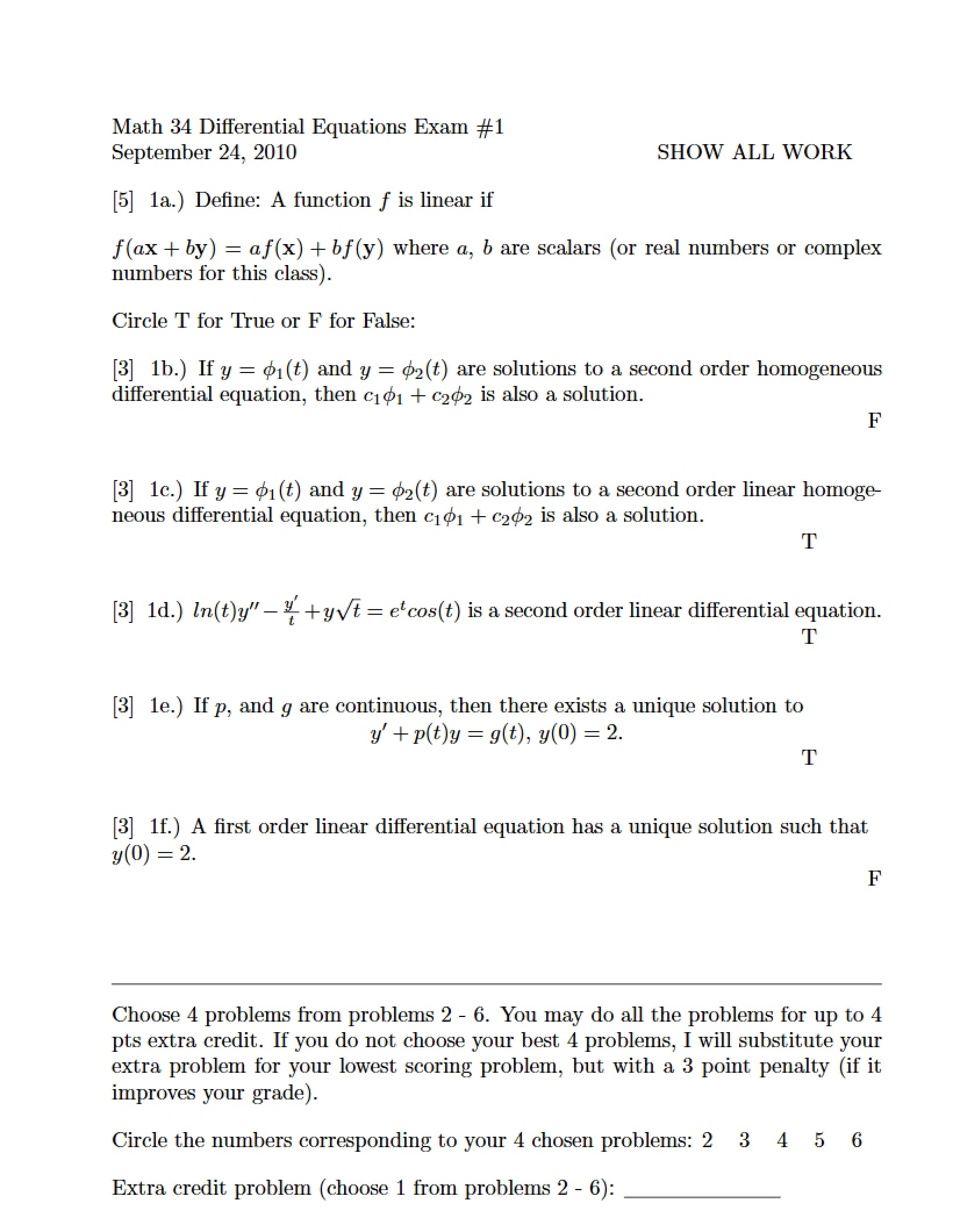 First Exam