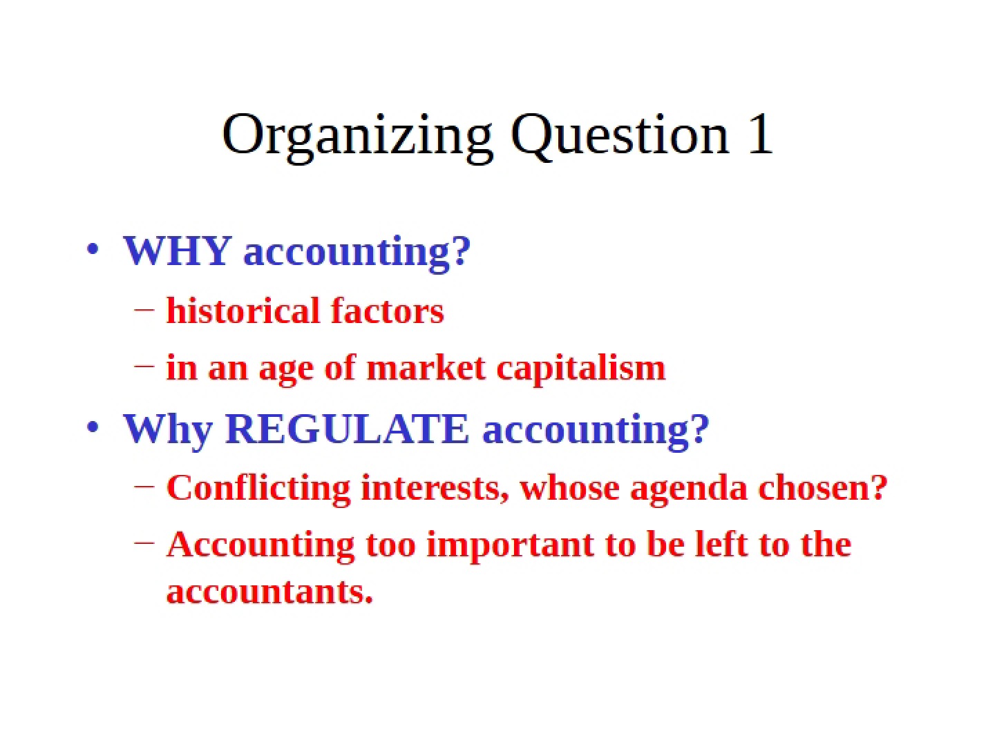Conflict Resolution via Accounting