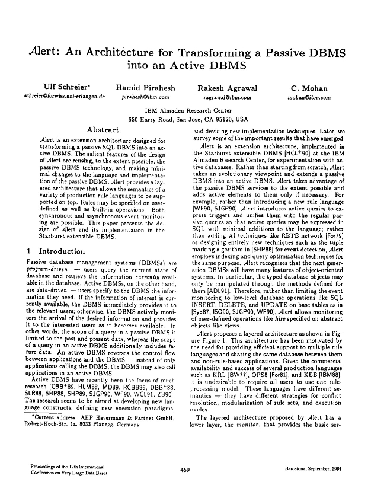 Passive DBMS Transformation Architecture