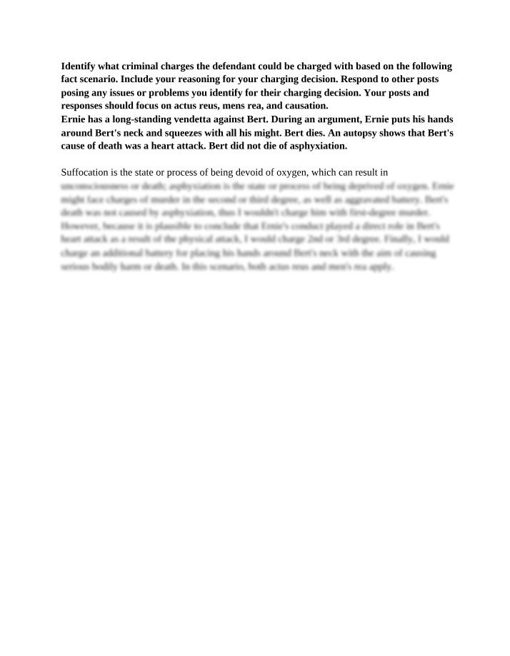 Scenario - Criminal Charges