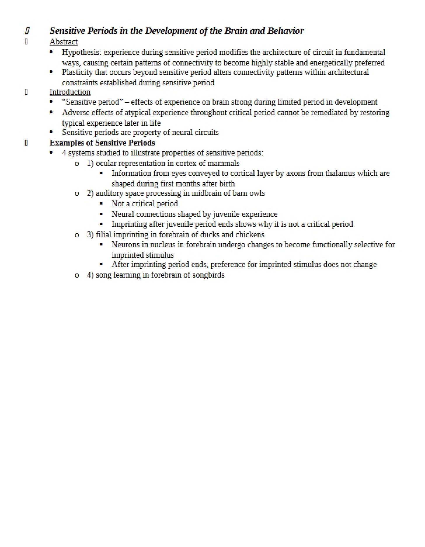 Reading Notes SLHS 2204 Quiz 1