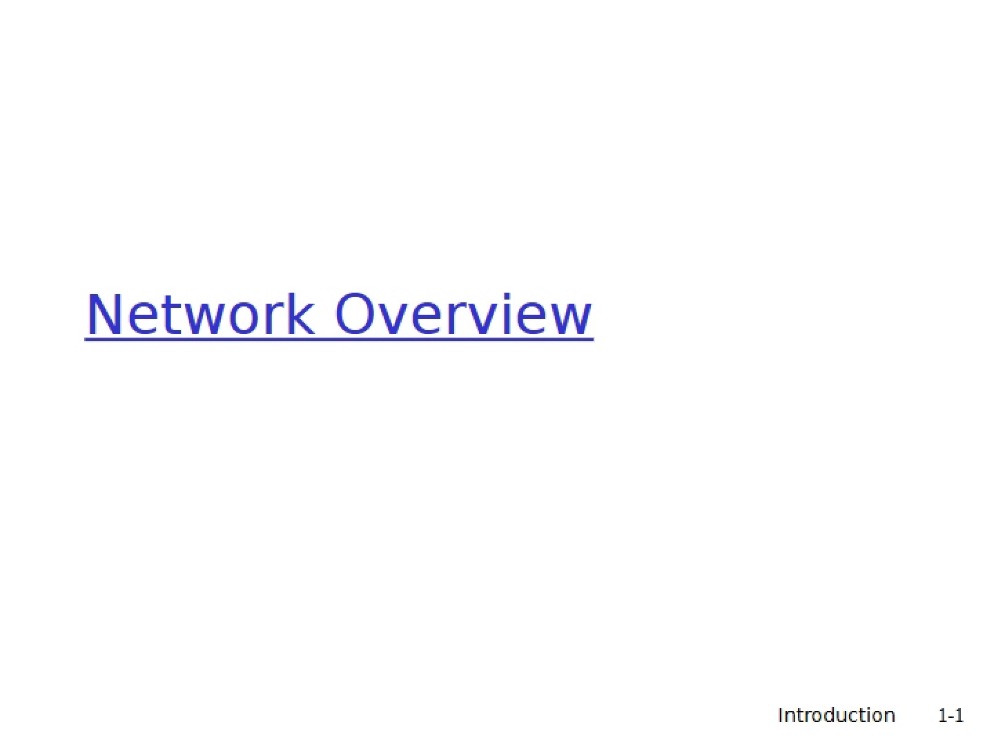 Overview of Network