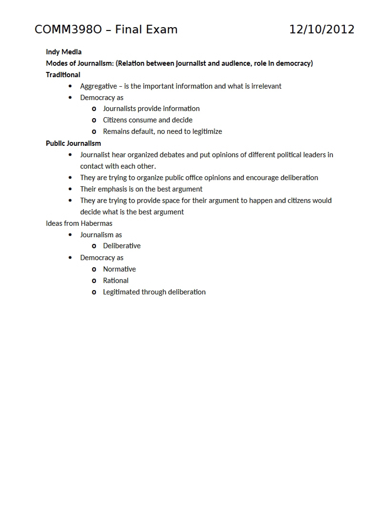 Democracy and Media Final