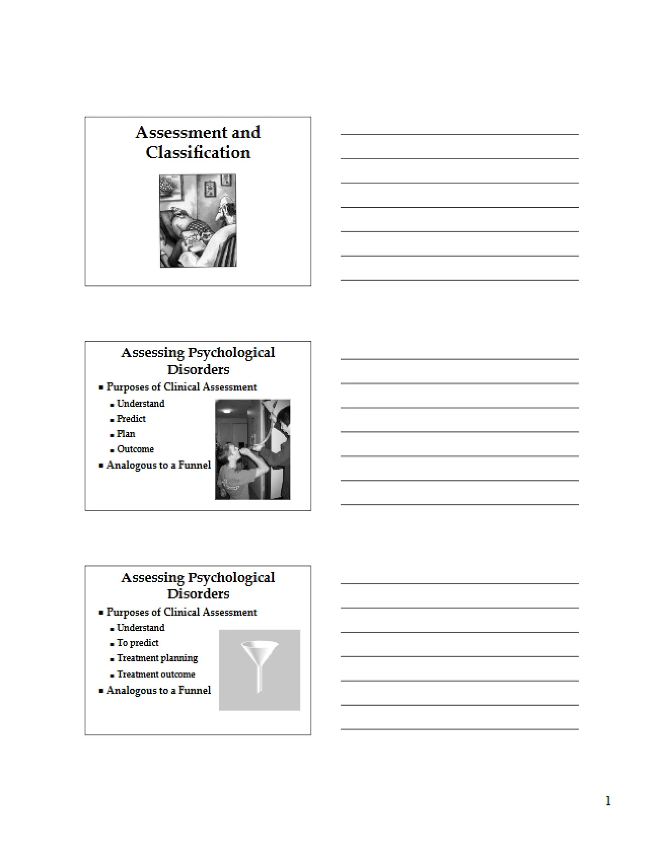 Classifying and Assessing Disorders