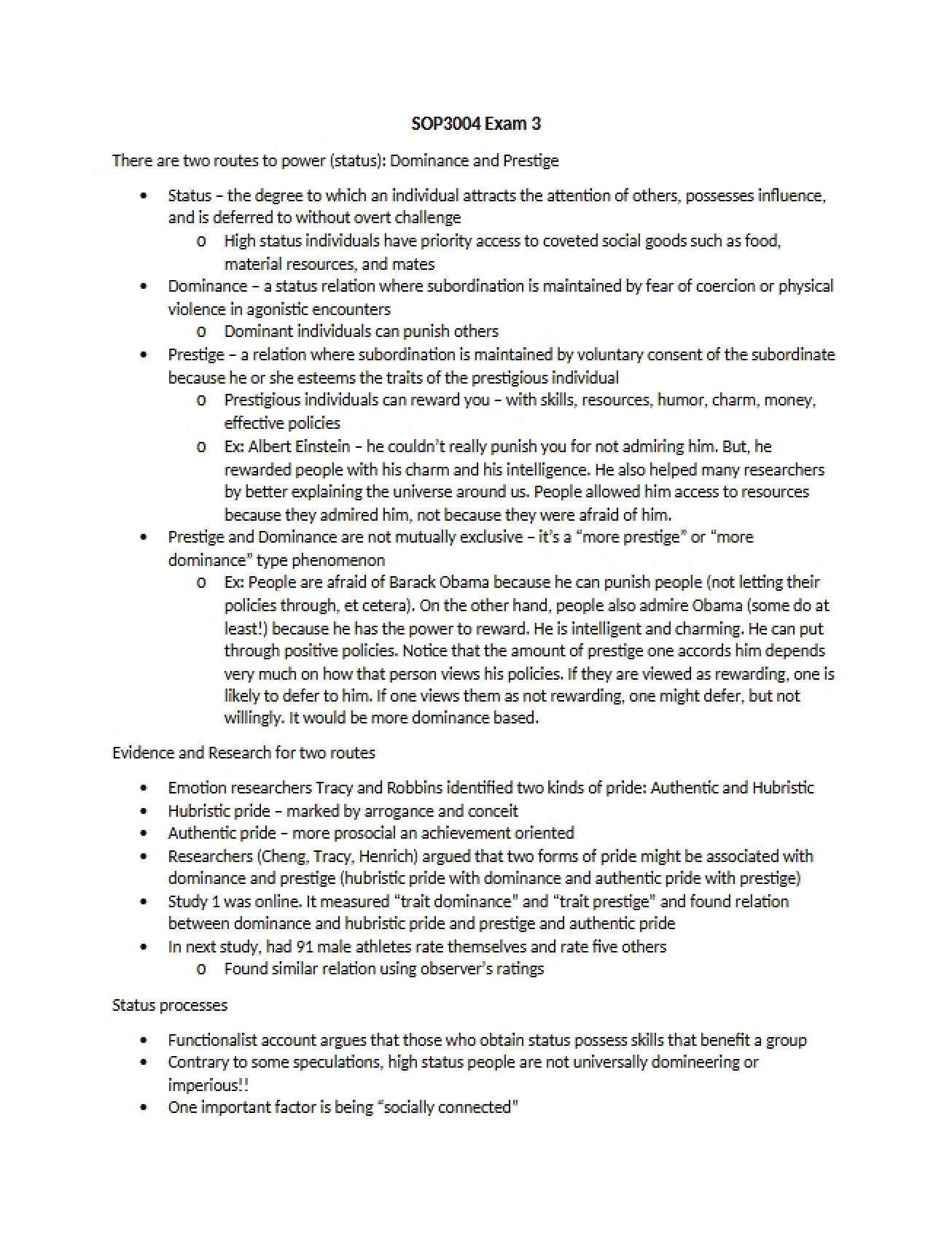 Exam III