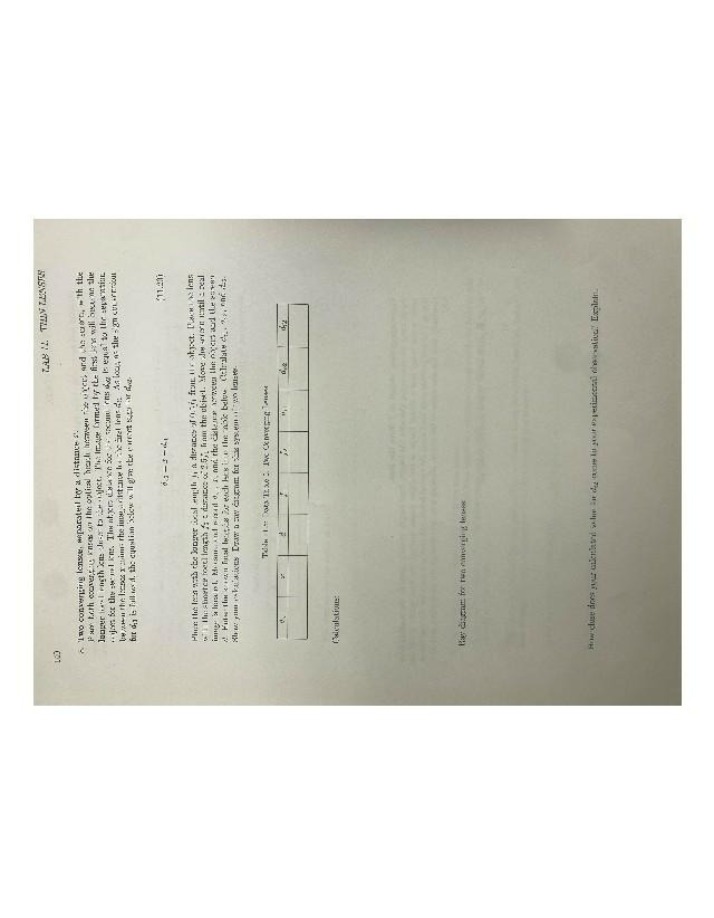 Thin Lenses - Properties and Calculations