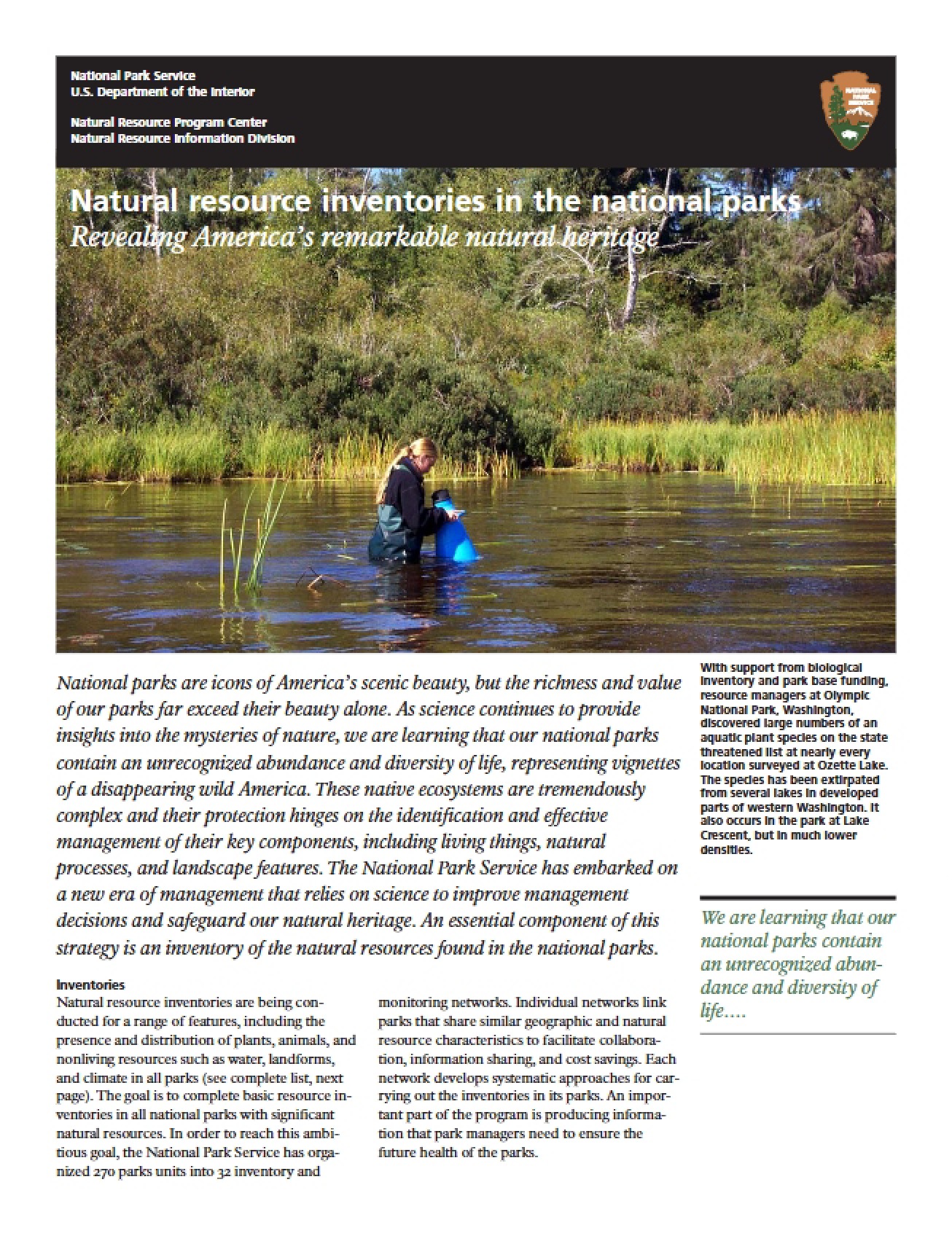 Inventories of Natural Resources