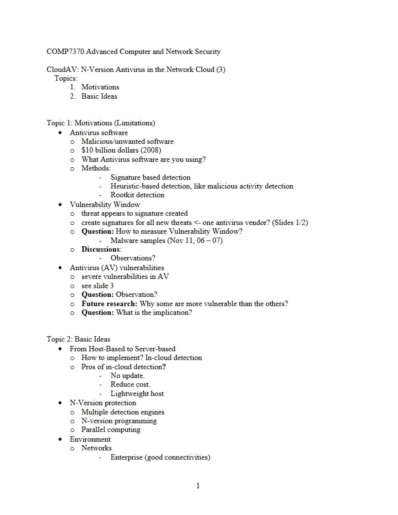 Lecture Six Advanced Security