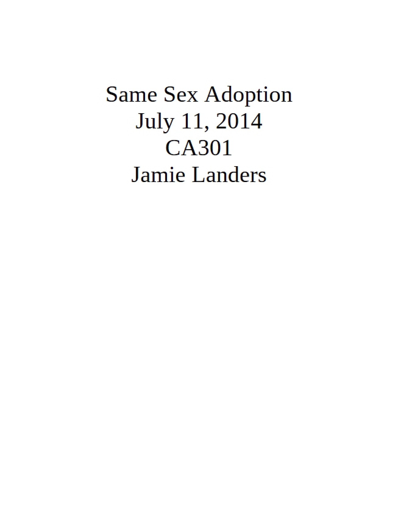 Adoption by Same-Sex Couples