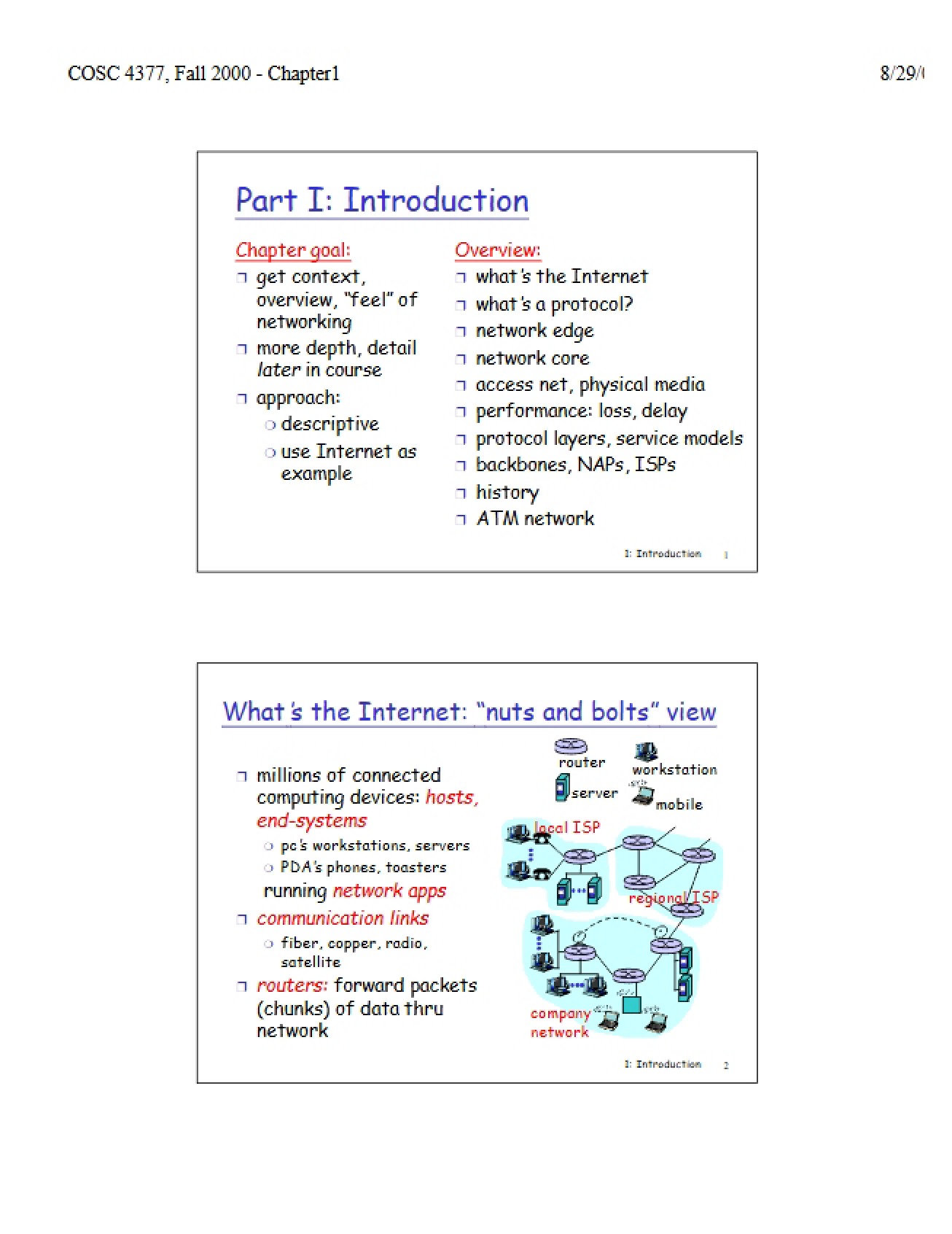 First Chapter of COSC 4377