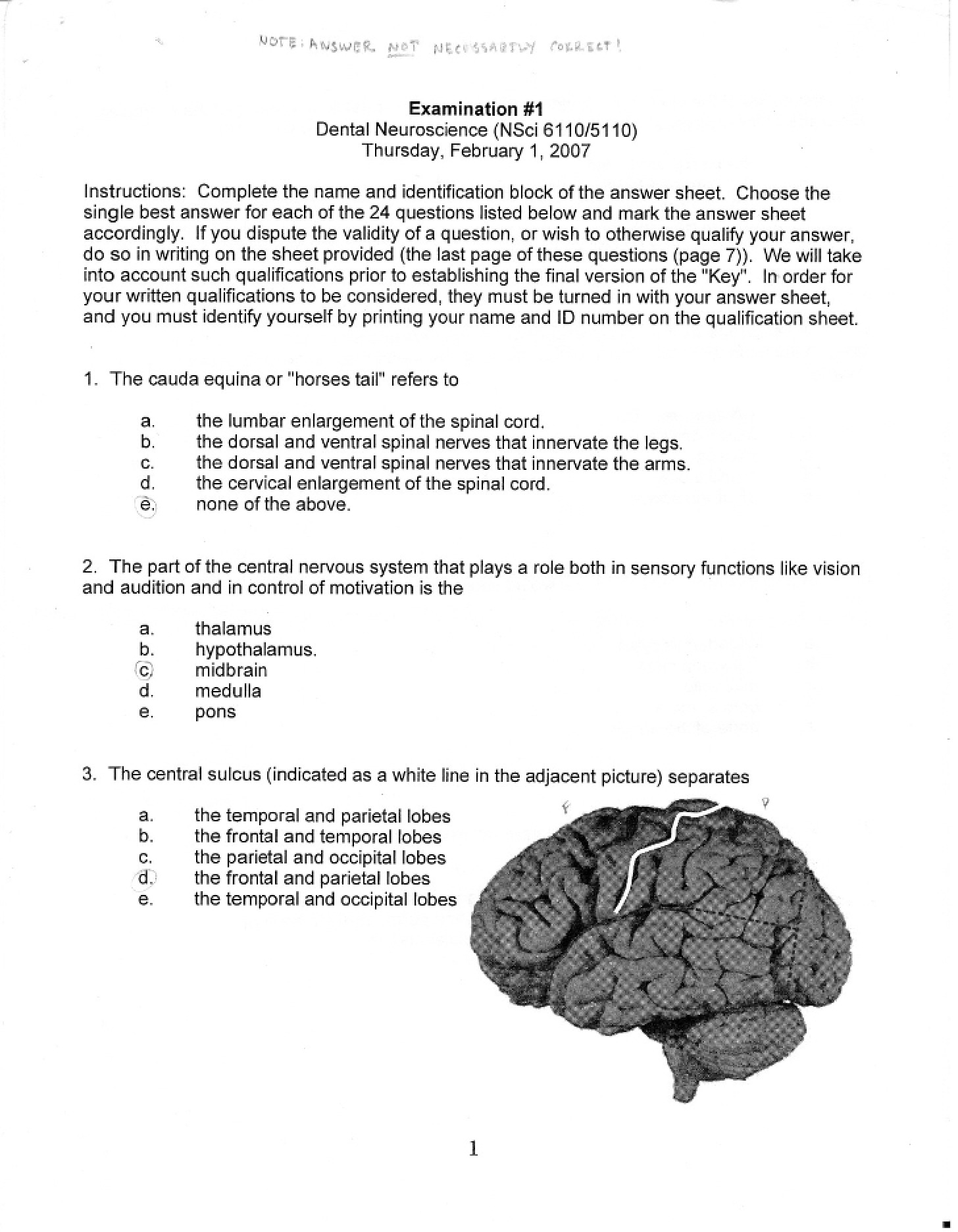 Course Examination