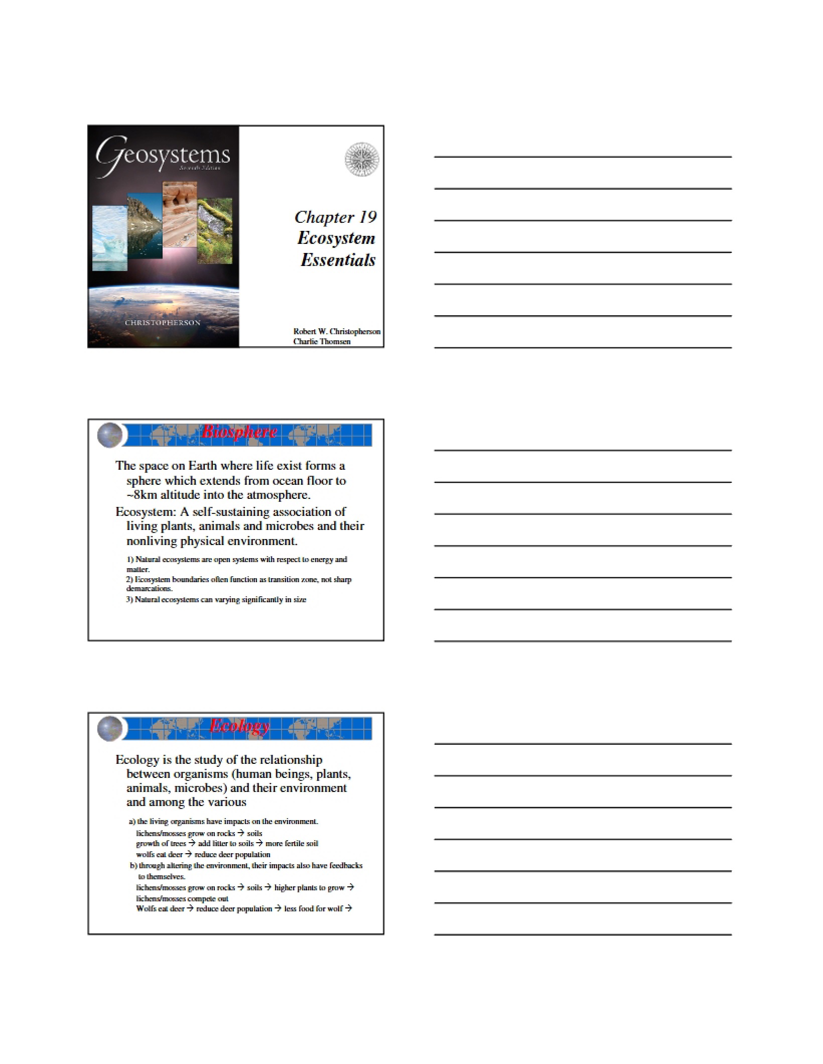 Ecosystem Essentials Chapter 19