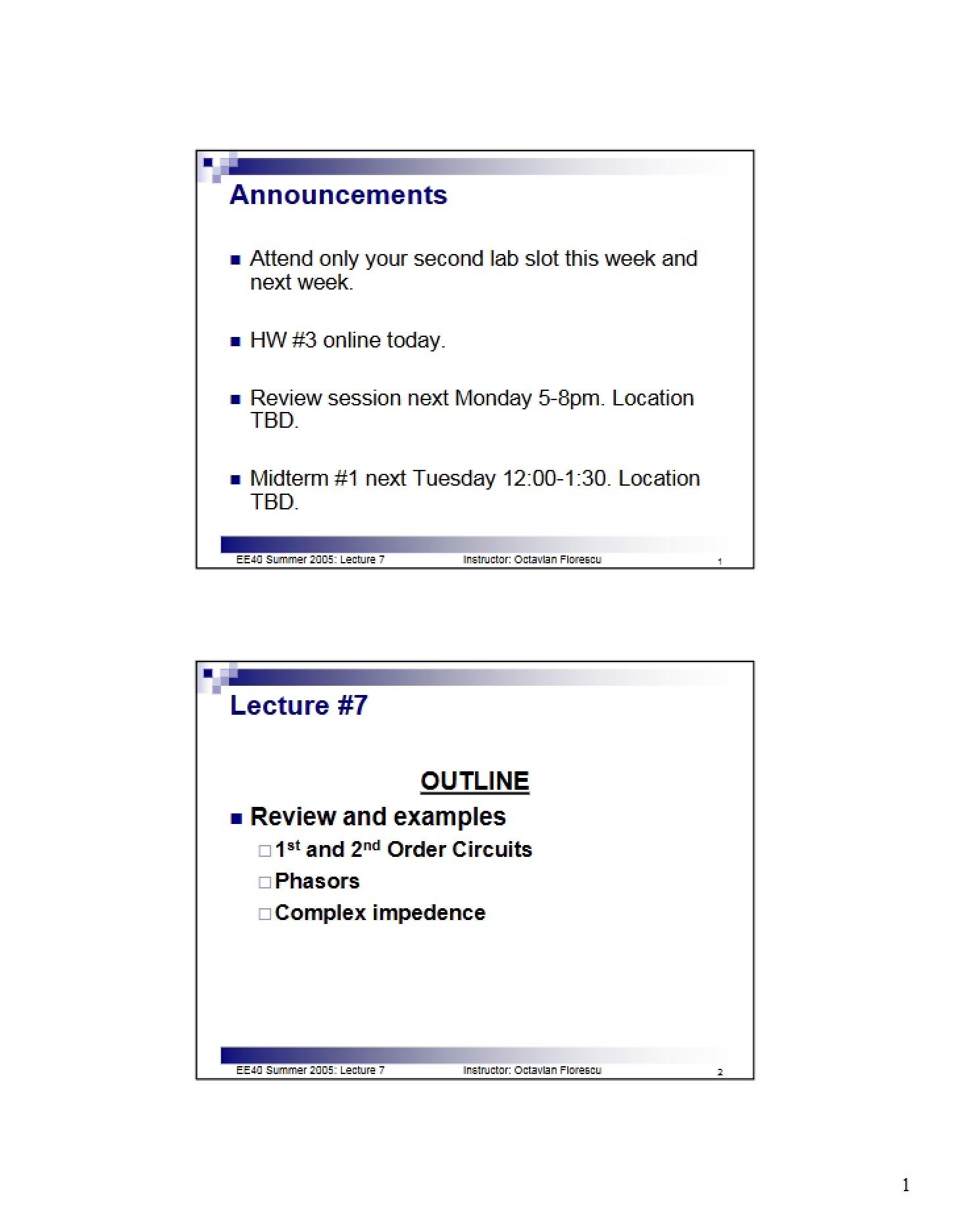 Notes on Course