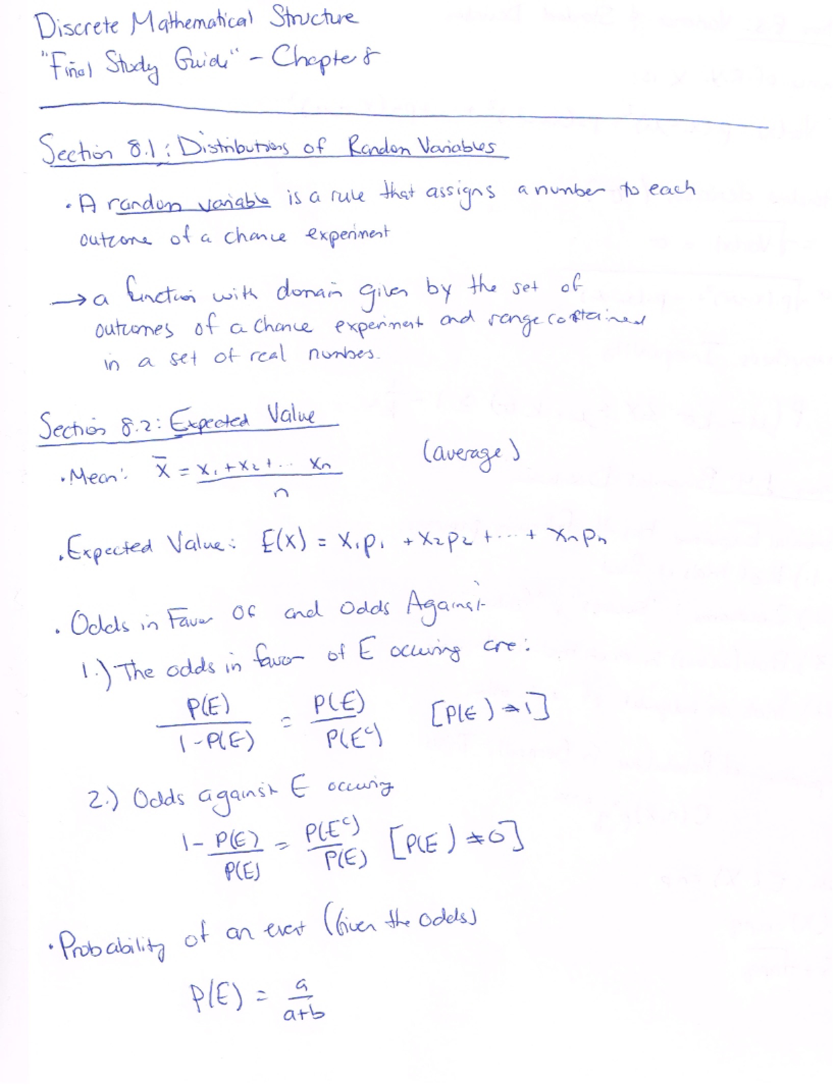 Study Guide for MATH 0400