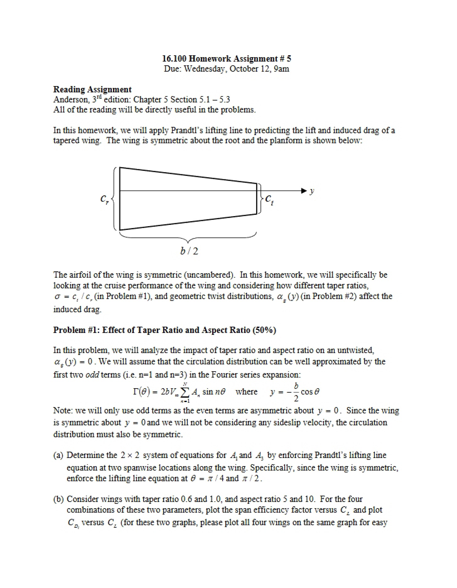 Fifth Homework Assignment