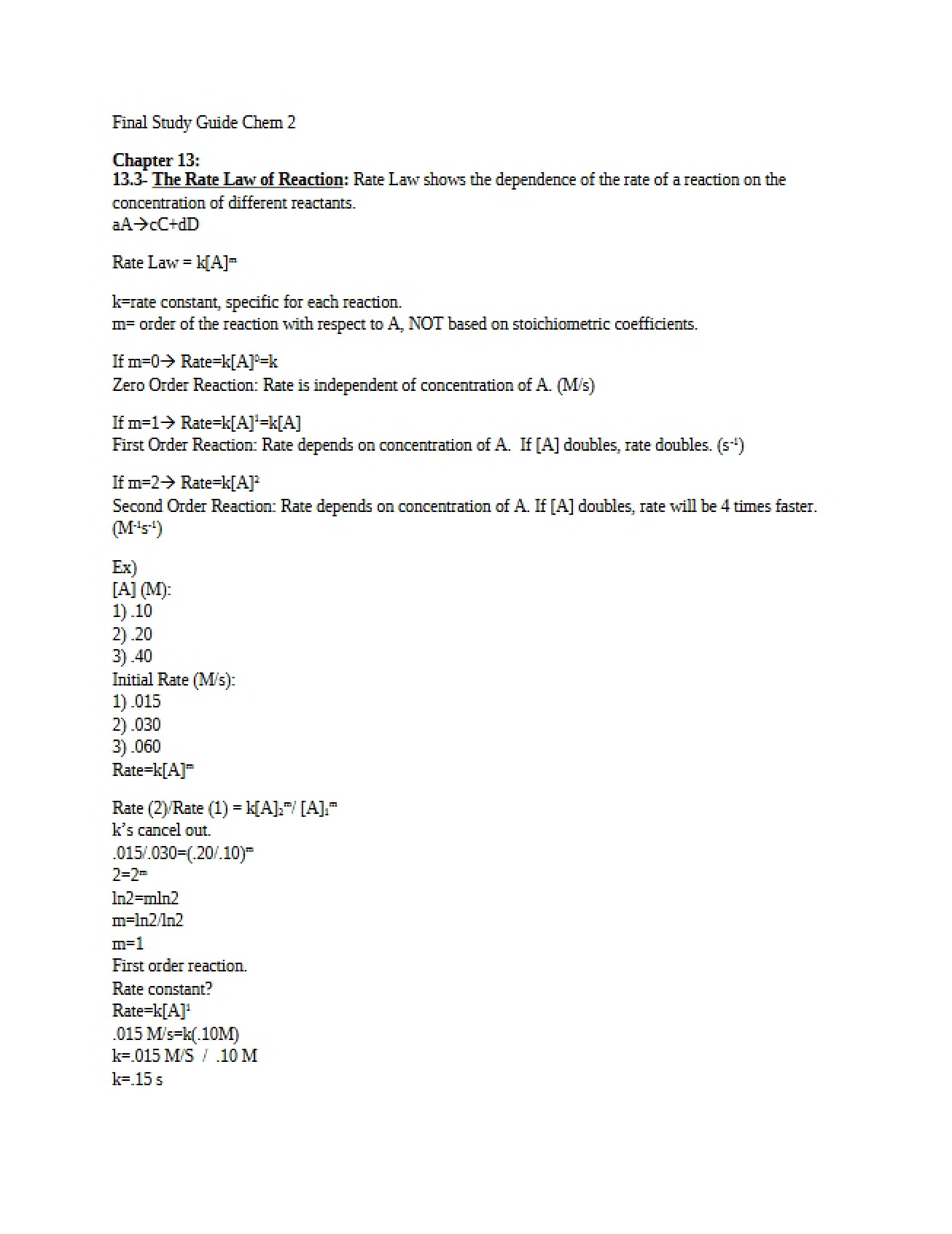 Reaction Rate Law Explained
