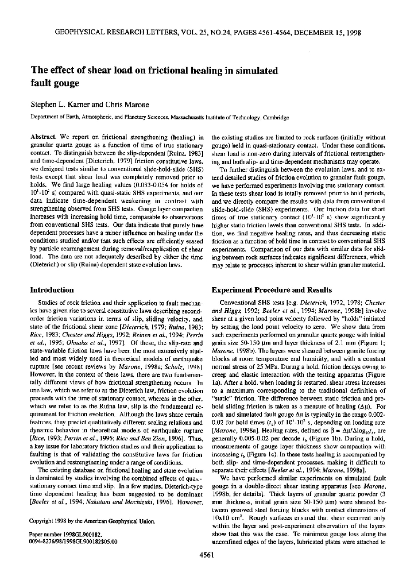 Shear Load Impact