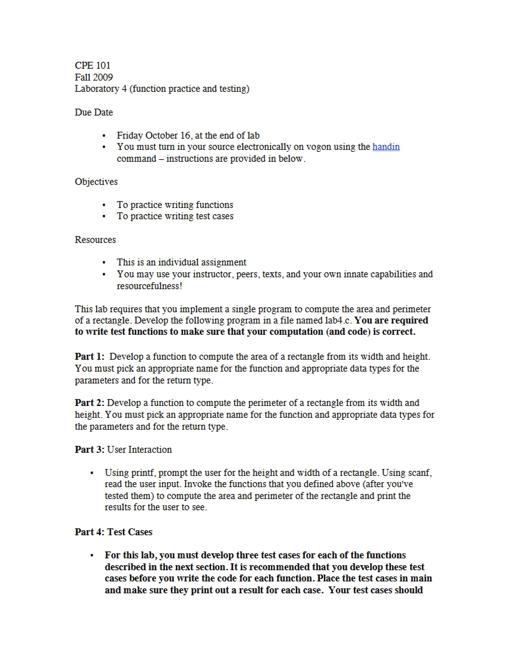 Fourth Laboratory Assignment