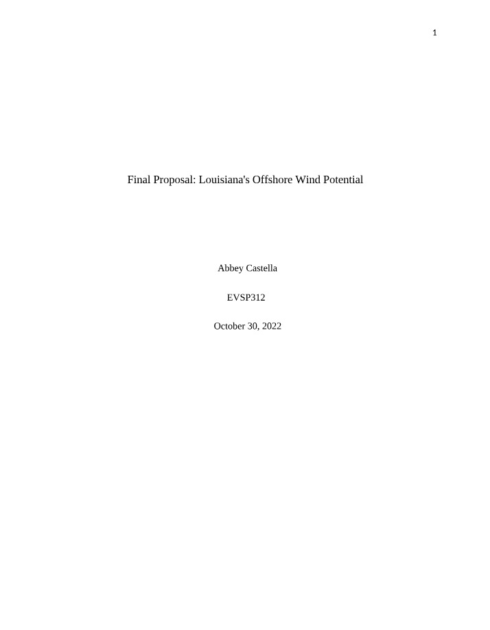 EVSP 312 Draft Proposal