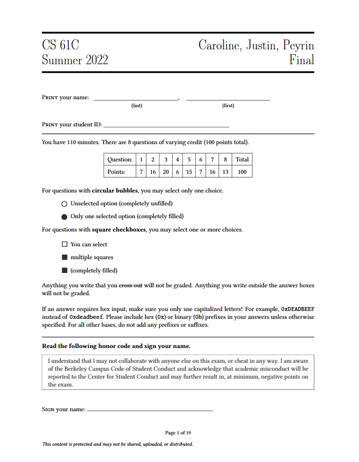 Final Evaluation