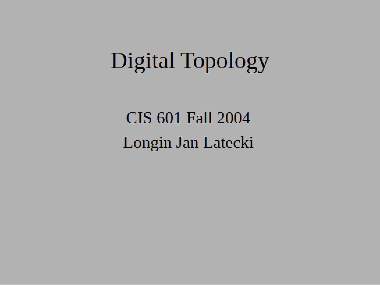 Introduction to the Principles of Digital Topology