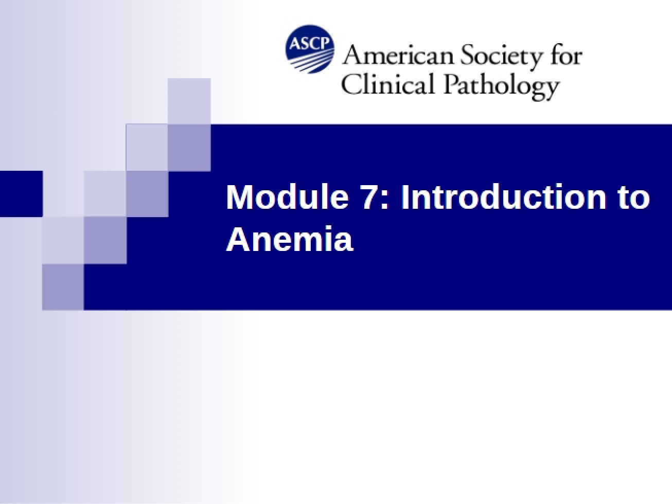 Lecture on Anemia Introduction - Module 7