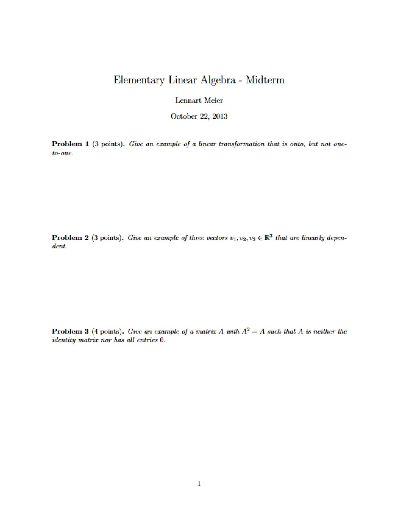 Midterm Exam