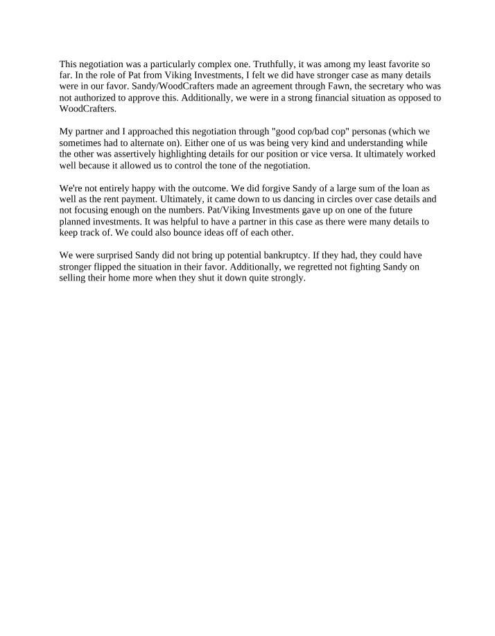 Reflection on Viking Investments