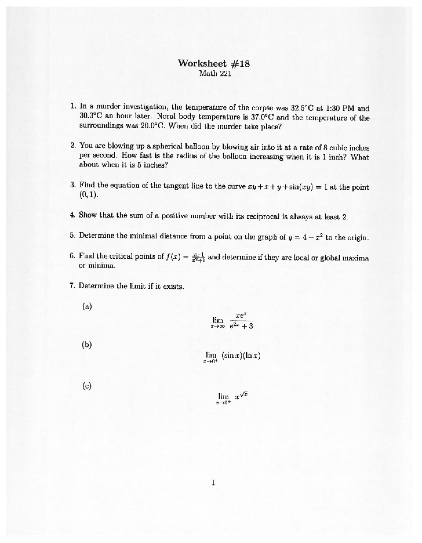 Sheet Eighteen