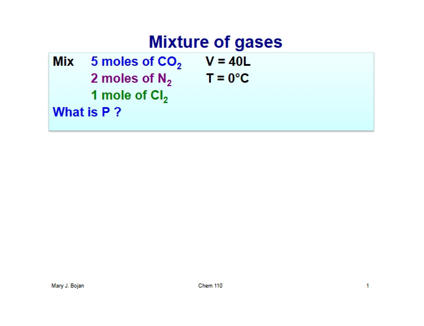 Gas Mixtures