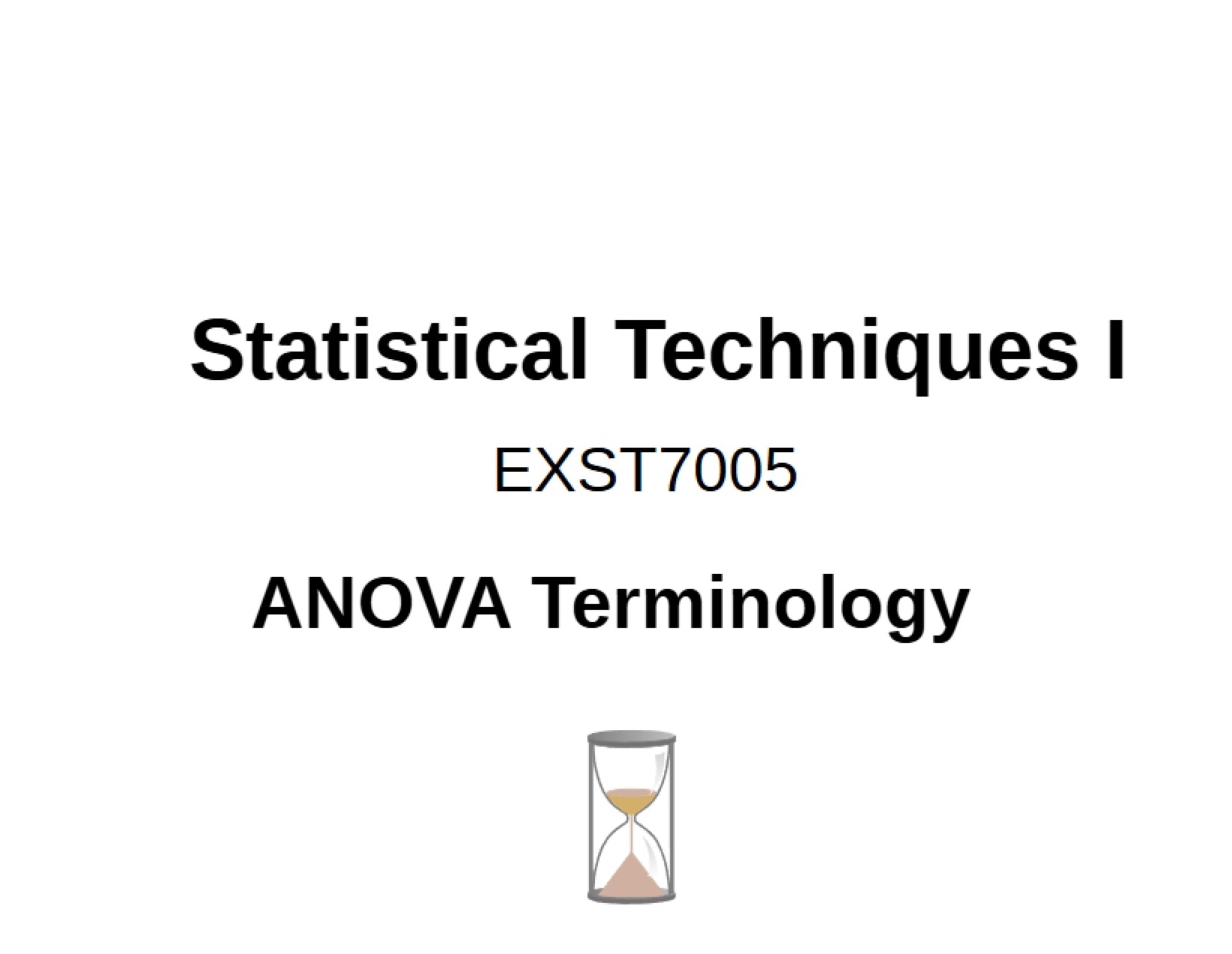 Terminology for ANOVA