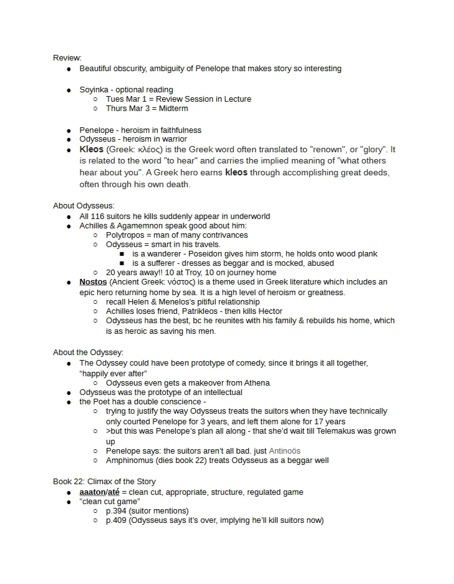 Notes for CLAS 280 Tue Feb 16, 2016
