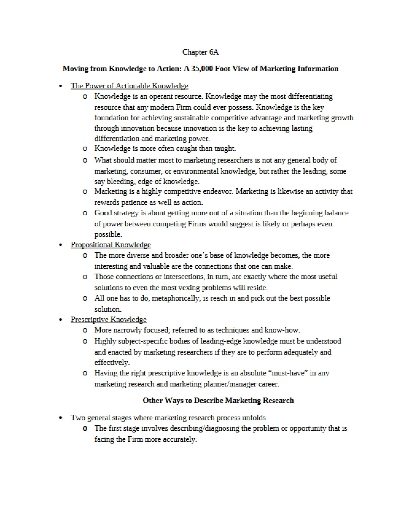 Actionable Knowledge Power