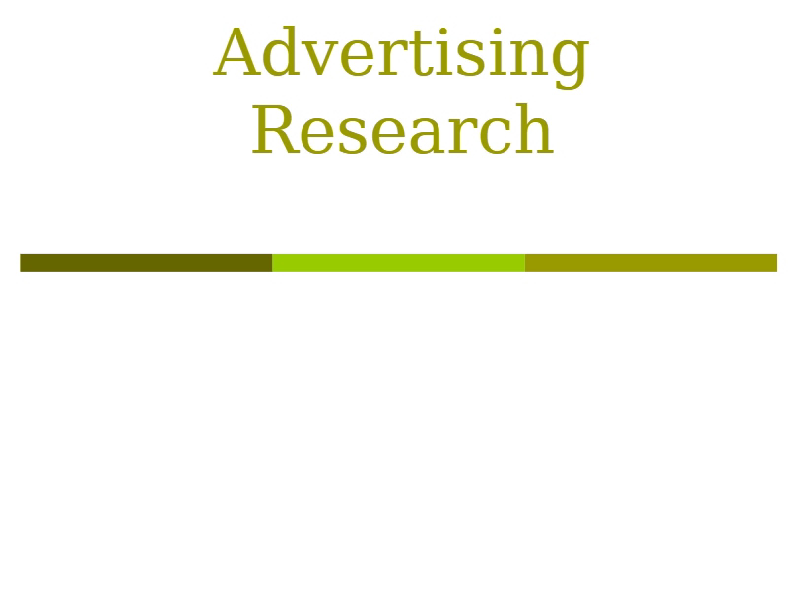 Research Methods in Advertising