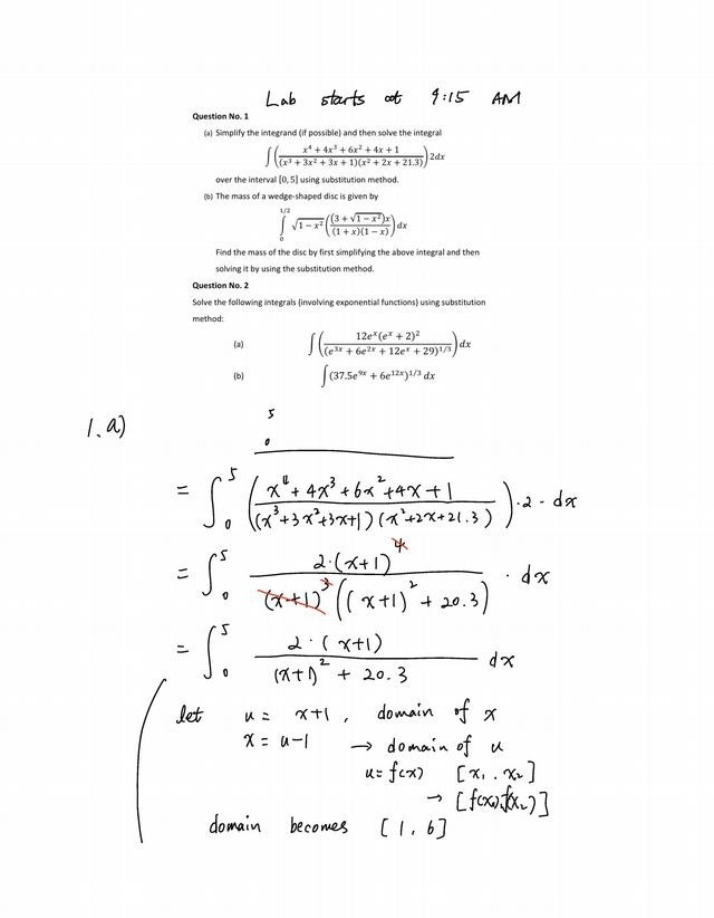 Solving Integrals using the Substitution Method